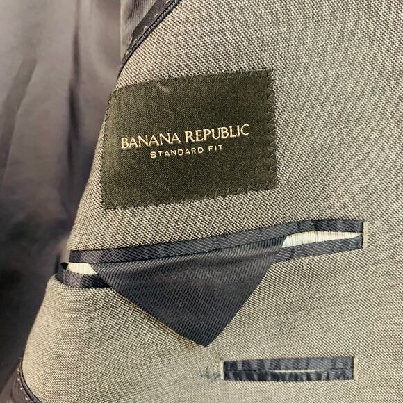 Banana Republic Size 42R Men's Standard Fit Blazer Jacket Gray Business Work - Picture 6 of 7
